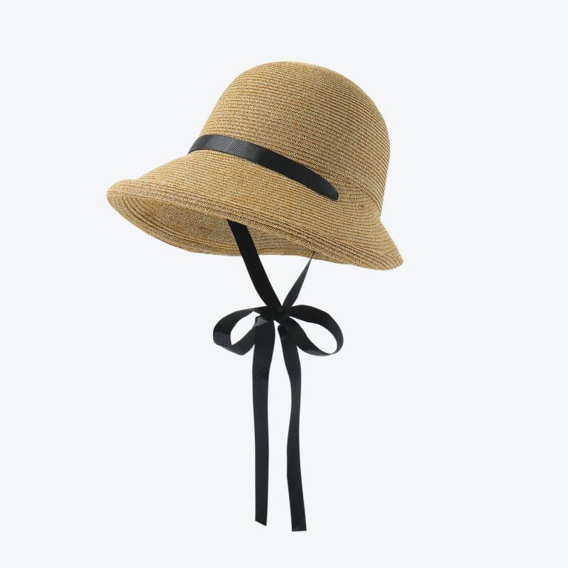 Соломенная шляпа женская летняя с полями, которые можно свернуть, японская пляжная мода, крутая шляпа для защиты от солнца, шляпа рыбака с широкими полями