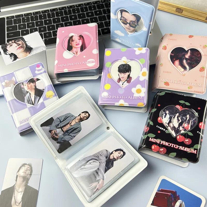 3-дюймовый мини-фотоальбом на 40 карманов Мультяшный альбом для фото Держатель для фотокарточек Kpop Альбом для коллекционирования Kpop Папка для фотокарточек Kpop