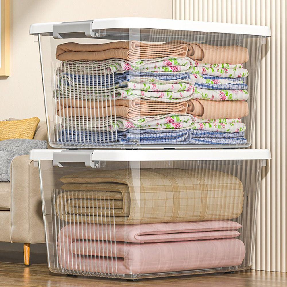 Plastic Plastic Box with Lid Organizing Box Practical Storage Box  Clothing