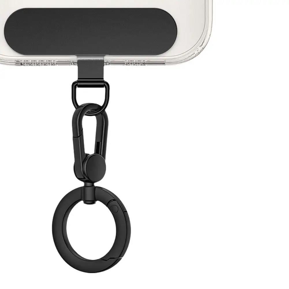 Universal Metal Phone Lanyard Gasket Patch Rotatable Metal Buckle Hanging Steel Clip Card Cord Tab Mobile Phone Accessories 1