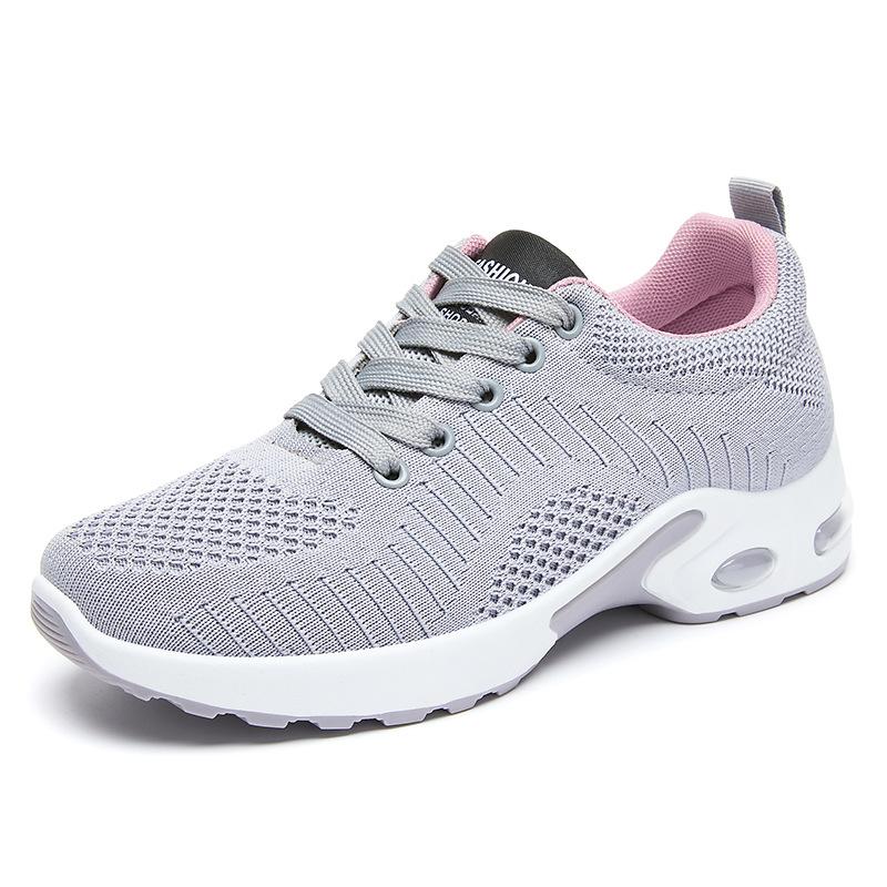 Shoes Women's Summer New Casual Shoes Breathable and Light Casual Lace-up Air Cushion Sports Shoes Women