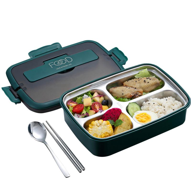Нержавеющая сталь 304 загерметизировала хранение контейнера для еды в коробке для завтрака Бенто для офисных работников