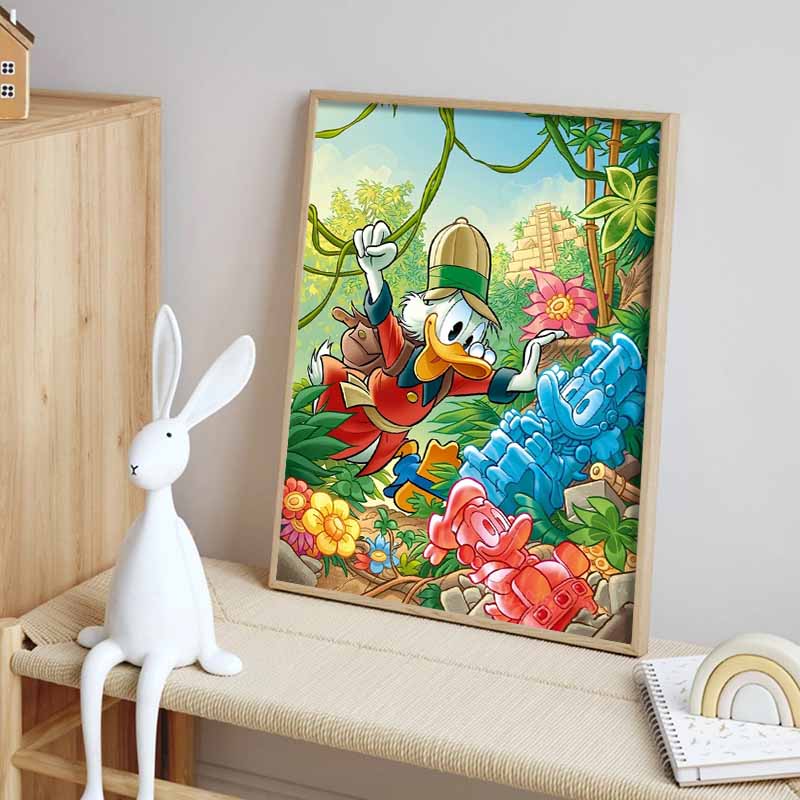 Disney Diamond Painting Duck McMurray Jungle Adventure Illustration 5D Diamond Painting Art Embroidery Cross Stitch Room Decoration
