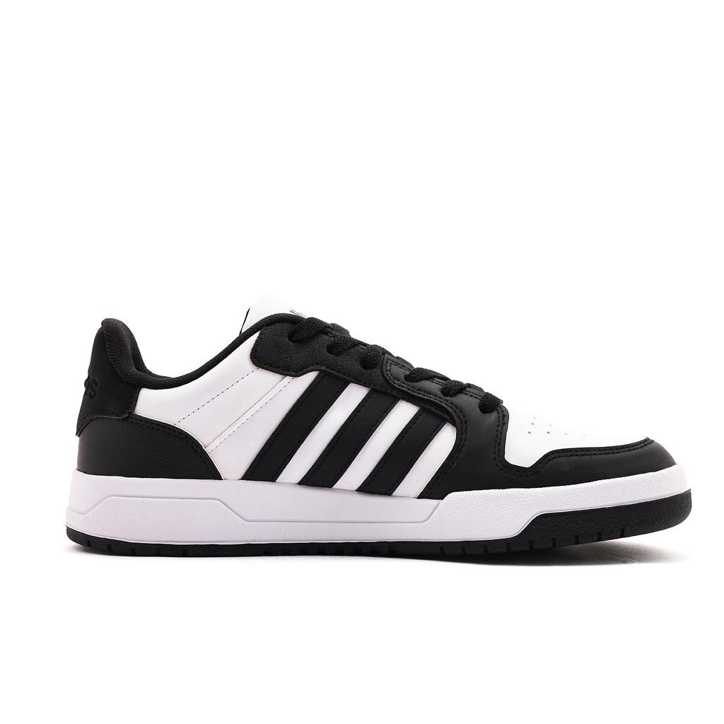 Adidas ENTRAP Leather Coverage Abrasion Resistant Low top Skateboard Shoes Unisex Black White JQ3923(Team59-)