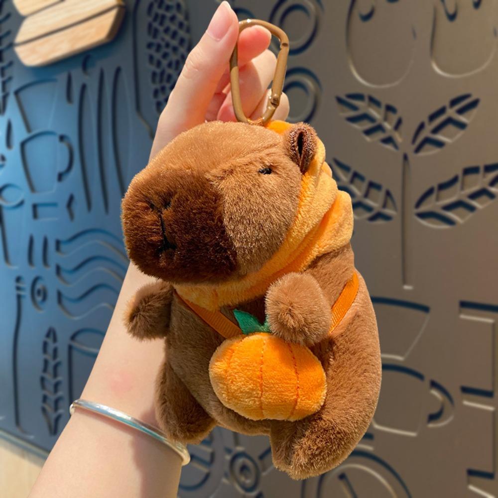 Брелок для ключей Capybara Cross Dressing, плюшевая подвеска в виде животного в виде мультяшной куклы, брелок для сумки, подвеска