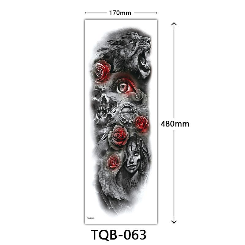 Наклейка-тату на всю руку, Наклейка-тату на всю руку с большой картинкой, Наклейка-тату с цветами на руку Тату