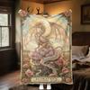 Dragon Sword Flame Artwork Throw Soft Comfortable All Seasons Blanket Perfect Gift Couch Office Nap Outdoor Travel Blanket