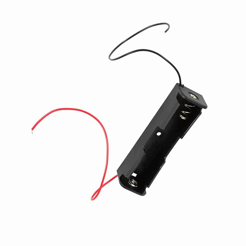 10pcs Plastic Battery Holder Storage Box Case for 1x 18650 Battery With Wire Leads