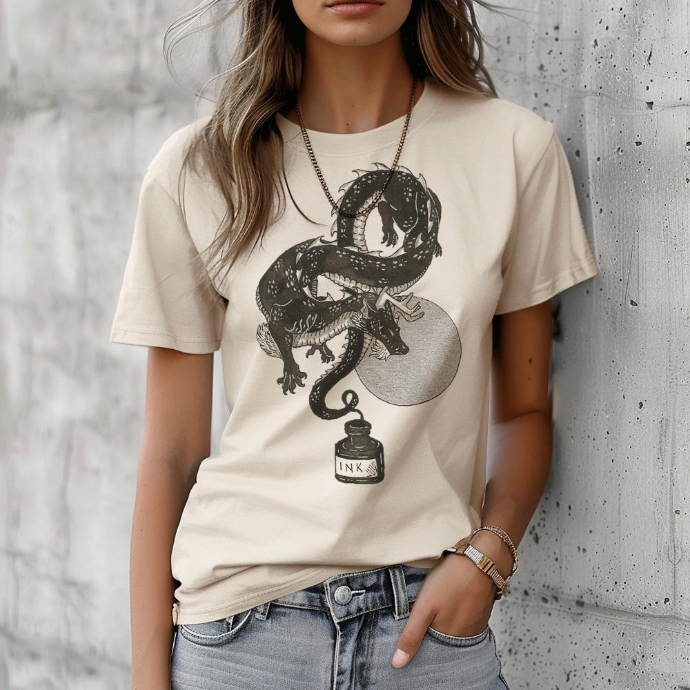 Dragon Tee Women Summer T-shirts Girl Harajuku Clothing