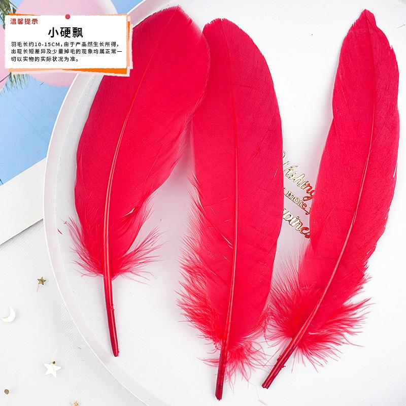 20Pcs57 Big Red Feather Diy Jewelry Accessories Clothing Handicrafts Decorative Materials