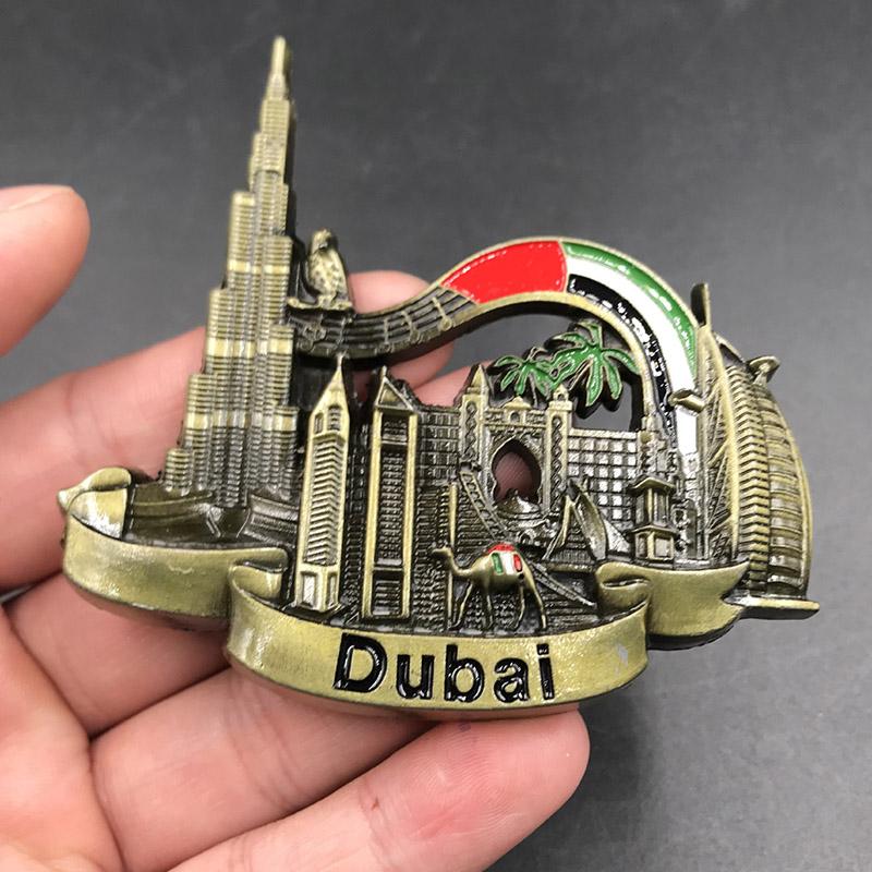 Дубай ОАЭ Бельгия Вена холодильник паста металл магнитный 3d пейзаж паста магниты на холодильник коллекция подарки украшение дома