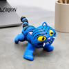 Ручная работа PLA Декор для стола 3D-печать Артикулированная фигурка синего тигра, Гибкая суставная игрушка-антистресс, Настольные украшения с подвижными суставами Позируемое украшение