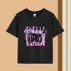 KATSEYE Korean Wave girl group fashionable youthful relaxed trendy pure shortsleeved cotton childrens Tshirt