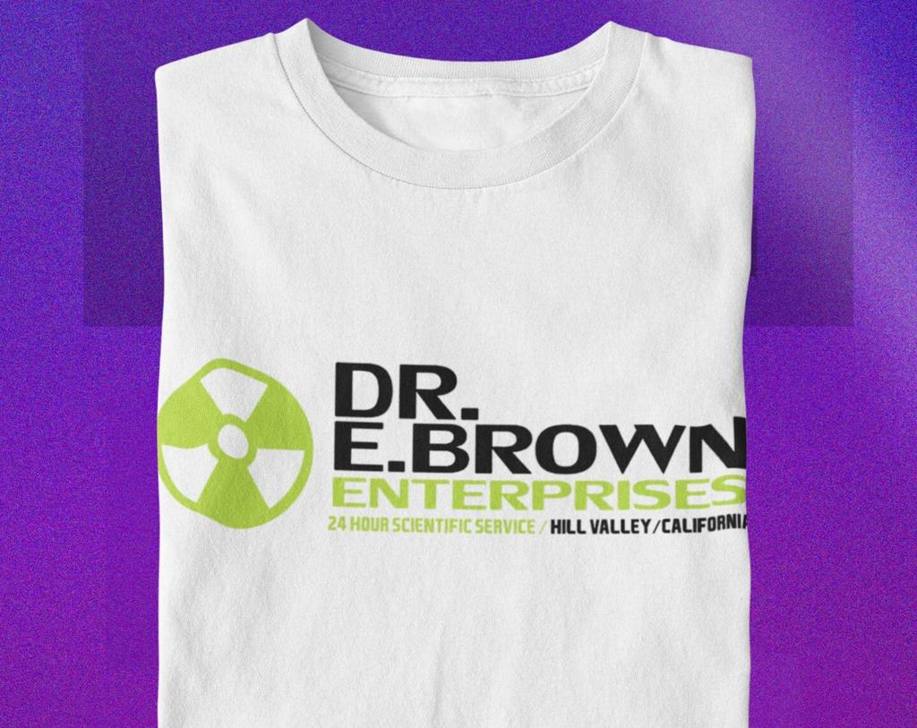 Dr. Emmet Brown Enterprises T-shirt: Retro 90s Movie Tee