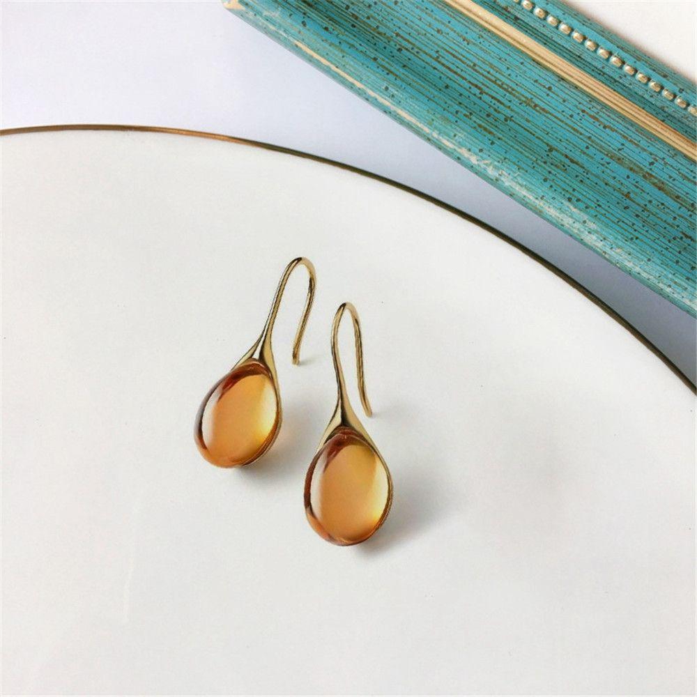 Панк-подарок Изысканные серьги-крючки с подвесками Серьги с натуральным синим камнем Ювелирные аксессуары