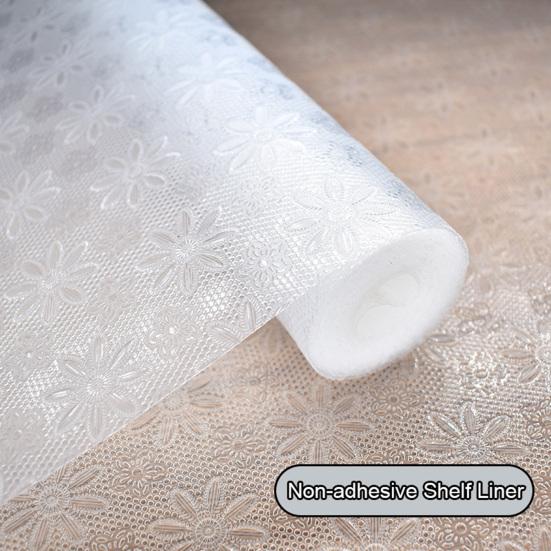 Kitchen Cabinet Non-Adhesive Shelf Liner Water-Resistant Oil-Proof Washable Food-Grade EVA Drawer Liner Kitchen Accessories