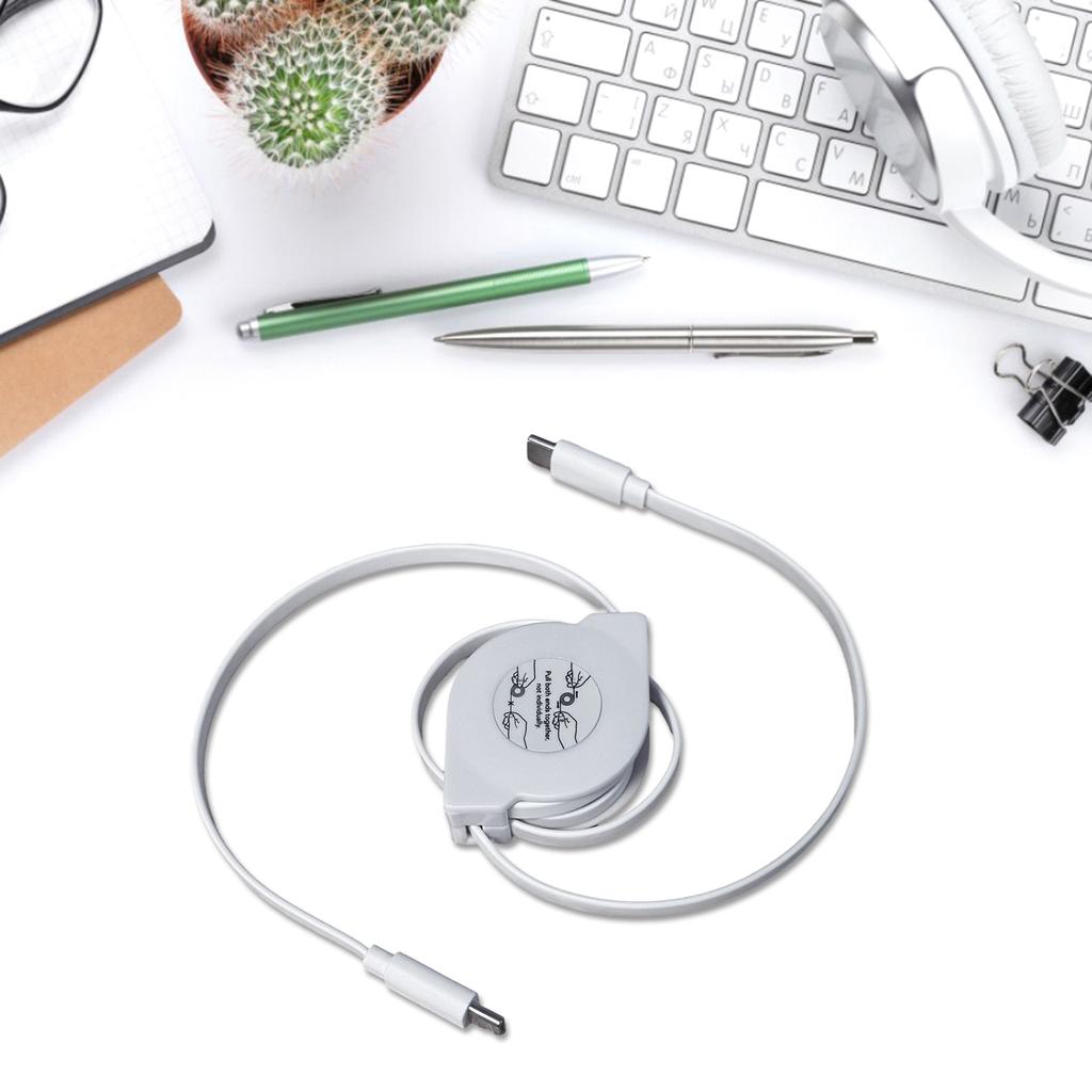 Выдвижной кабель для передачи данных PD 60 Вт USB C на USB C, шнур для быстрой зарядки ноутбука для телефонных переключателей типа C, планшетов