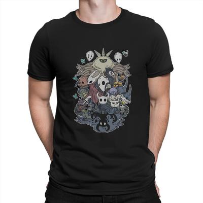 Мужские футболки Крутая креативная хлопковая футболка с коротким рукавом Hollow Knight Футболка с круглым вырезом Одежда Оригинал