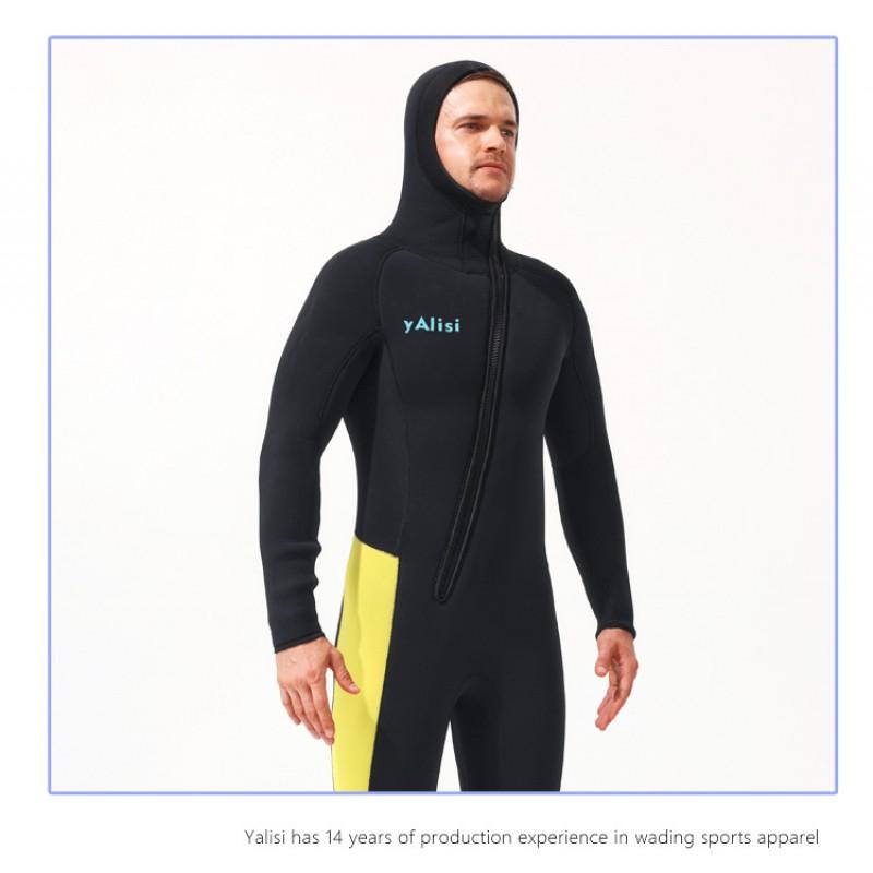 Diving Wetsuit Men 3/5/7mm Neoprene Hooded Surfing Snorkeling Warm Full Suit