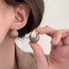 Серьги-гвоздики с эмалью в корейском стиле для вечеринки, женские серьги из меди, серьги-клипсы