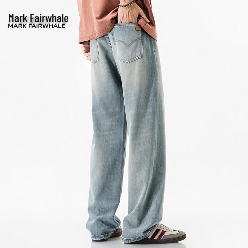 Mark Fairwhale Men's Casual Lyocell Blend Straight-Leg Jeans