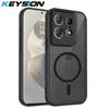 KEYSION Магнитный чехол для телефона Motorola Edge 50 Pro 5G Матовый полупрозрачный прозрачный противоударный чехол для Edge 50 Ultra 50 Fusion 5G