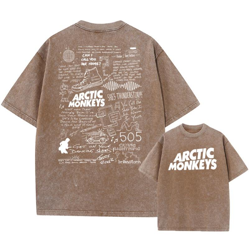 Футболка с графическим принтом музыкального альбома Arctic Monkeys в стиле ретро, мужская винтажная футболка большого размера с коротким рукавом в стиле хип-хоп 2000 года