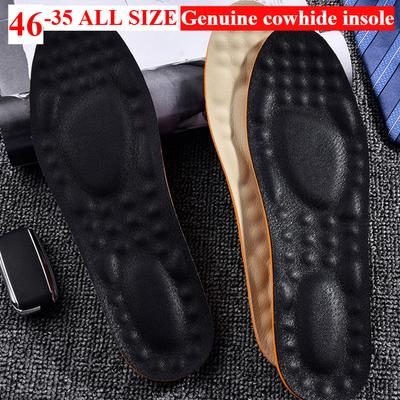 Стельки из коровьей кожи для мужчин/женщин, дышащие, впитывающие пот, дезодорирующие, плотные, спортивные, высокоэластичные, амортизирующие, ультрамягкие, удобные, полностью мягкие