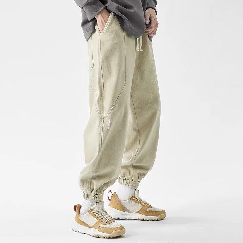 Fashion Men's Cargo Pants Classic Waist Drawstring Street Casual Sports Jogger Male Loose Trousers