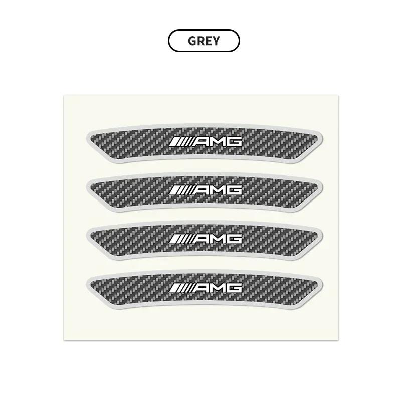 BNXP8 4pcs Car Styling Wheel Rims Racing Stickers Badges Auto Decoration For Mercedes benz AMG W204 W203 W212 W211 W124 W210 GLC E
