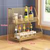 Cream-Style Multi-Layer Countertop Kitchen Spice Rack Organizer