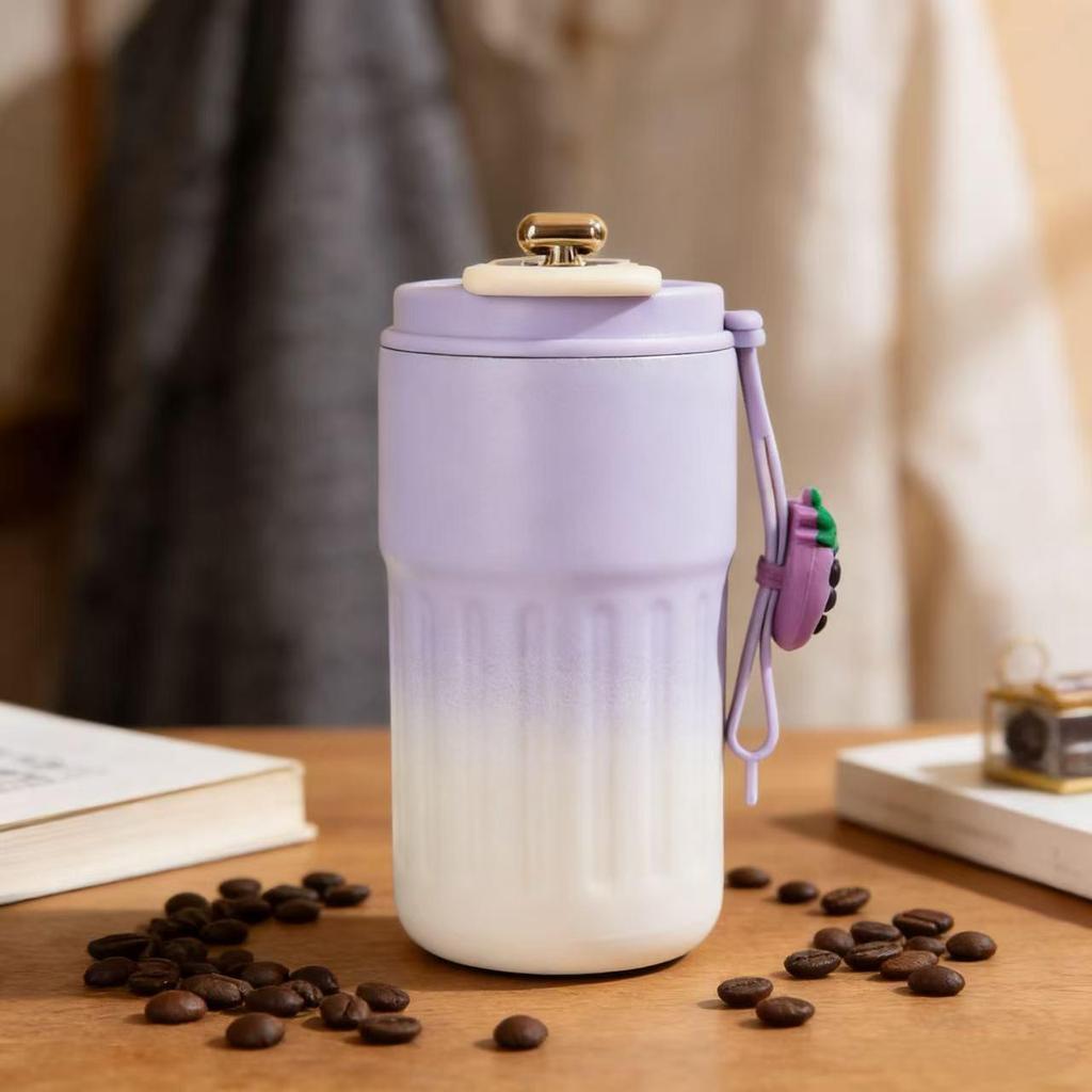 316 Stainless Steel Smart Insulated Portable Water Cup with Carrying Rope