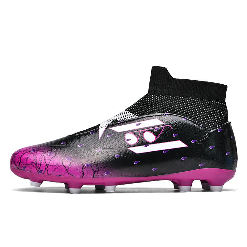 35-45Унисекс футбольные бутсы Молодежные футбольные бутсы большого размера Резиновая мягкая подошва с длинными ногтями AG Профессиональные тренировочные футбольные бутсы с искусственным газоном
