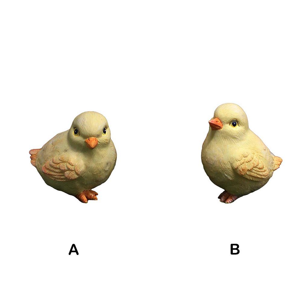 Моделирование цыпленка Украшение Двора Пейзажная сцена на заднем дворе Фигурка Украшение окна на открытом воздухе DIY Скульптура из смолы