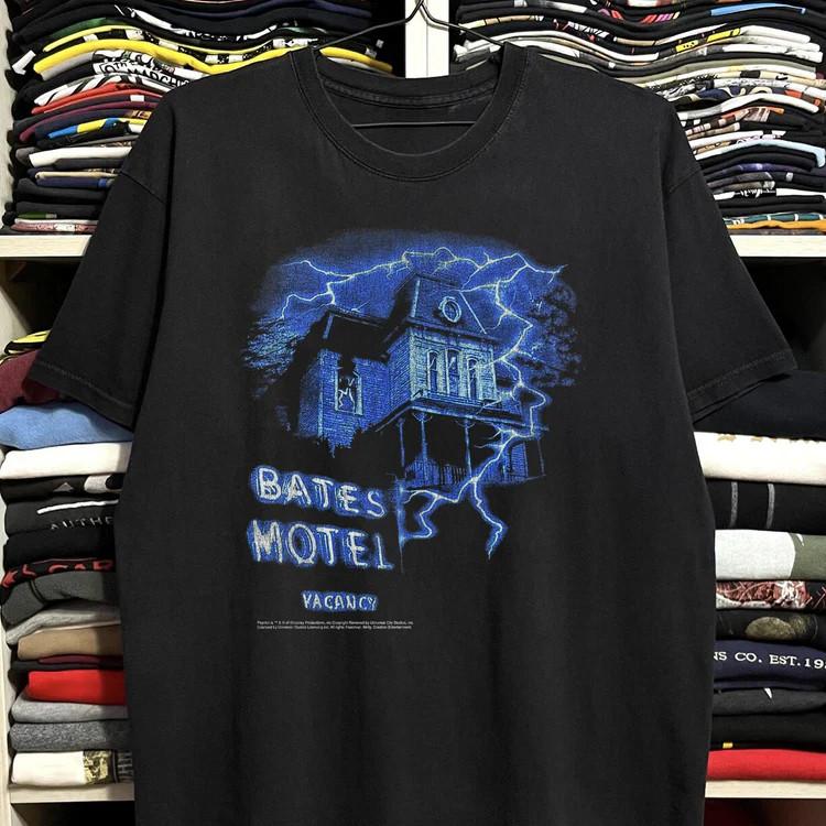 Футболка Bates Motel, стираная, черная, XL