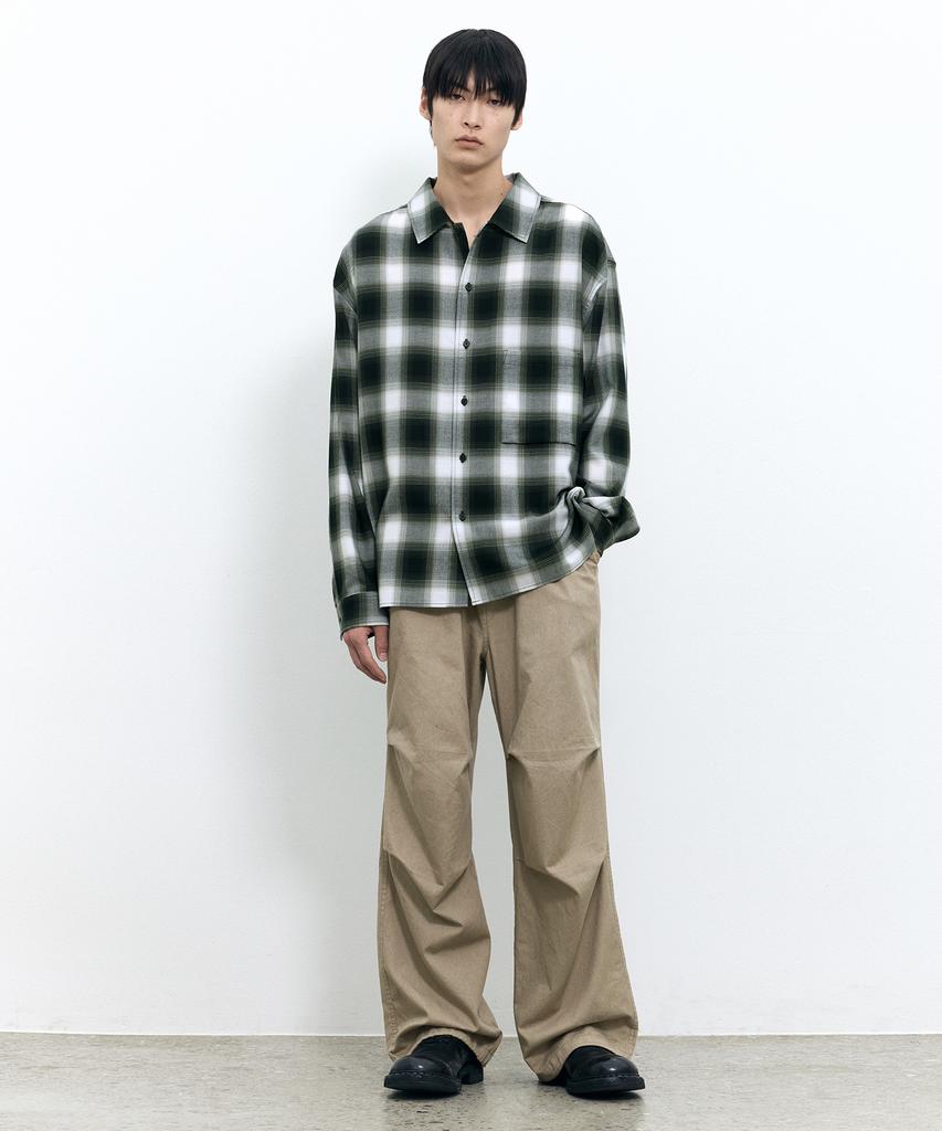 INSILENCE Vintage Print Military Pants Sand Beige