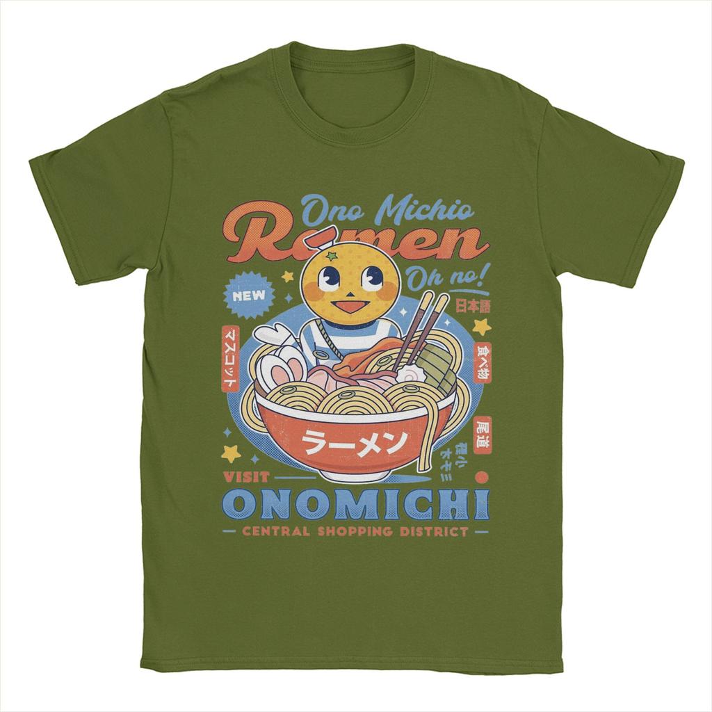 Футболка Ono Michio Ramen Yakuza для мужчин, чистый хлопок, забавные футболки с круглым вырезом, футболки с коротким рукавом, одежда в подарок