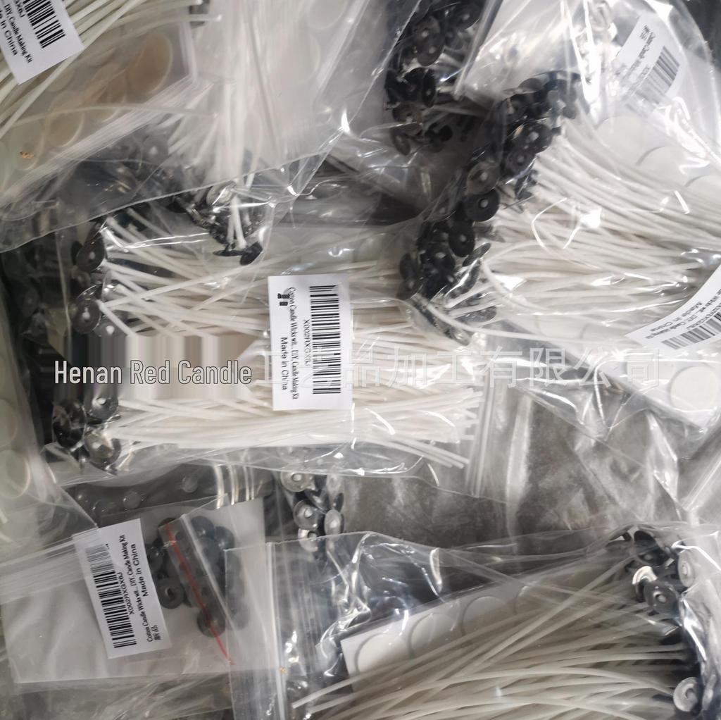 Набор фитилей для ароматических свечей: 100 фитилей, 100 клеевых точек, 2 держателя