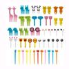 52Pcs Mini Cartoon Animal Fruit Fork Children Dessert Fork Party Decoration