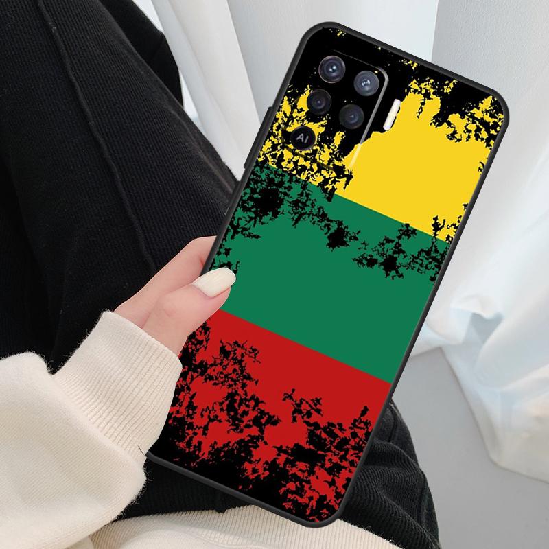 Модный чехол с флагом Литвы для Oppo A17 A57 A77 A40 A78 A54 A74 A94 A76 A16 A96 A18 A60 A80 A38 A58 A98 A15 A5 Pro