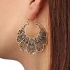 Semicircular Carved Women Hollow Out Earring Water Drop Bohemia Earrings
