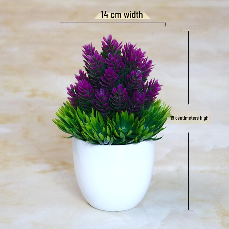 Creative Home Decor: Artificial Bonsai Grass Balls and Mini Cherry Snow Ball Trees