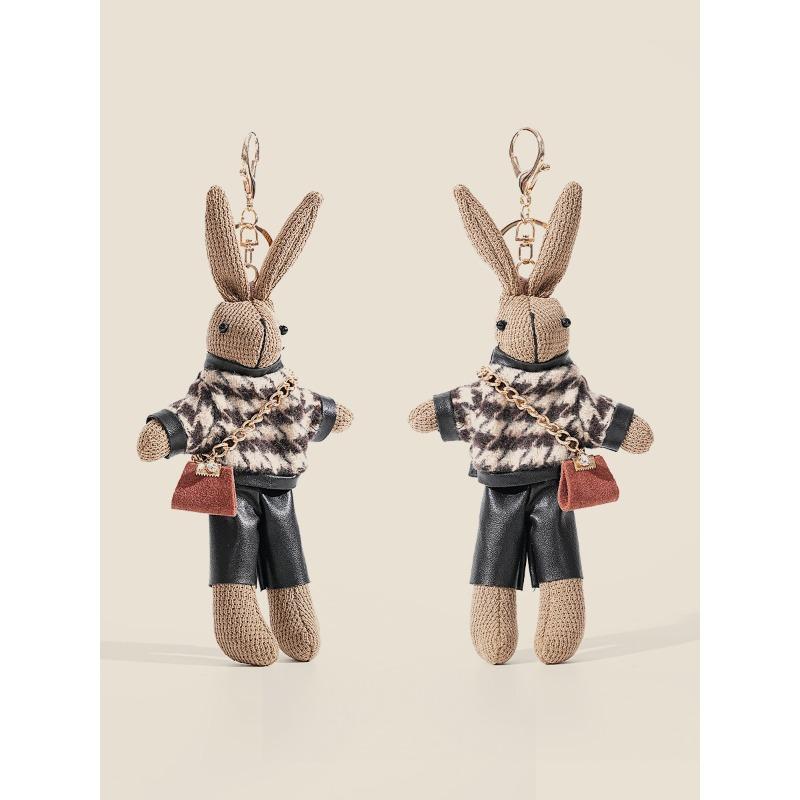 Милый плюшевый кулон в виде кролика, креативный брелок-подвеска для сумки, плюшевая игрушка