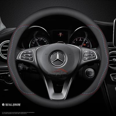 Кожаная накладка на руль автомобиля для Mercedes-Benz GLE S GLE GLS G GL CL ML R SL GLK 400 450 500 350 320 580 38см Аксессуары