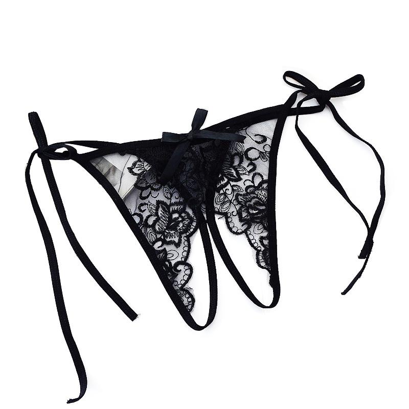 Sexy Panties Lingerie Women Open Crotch G-String Thong Embroidery Underwear Female Underpants K83