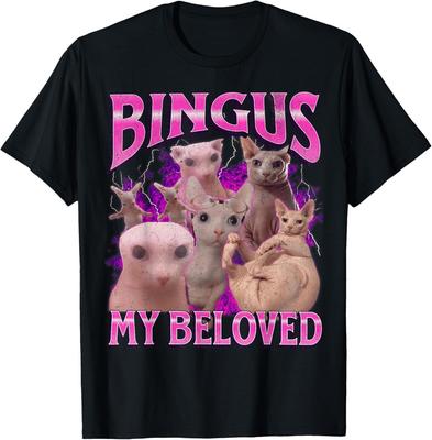Bingus Мой Любимый Смешной Сфинкс Кот Мем Поддельная Графическая Футболка Унисекс Футболка