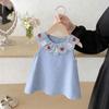 Летнее клетчатое платье с клубникой для девочек Mori Sweet Princess Baby Fresh Cute Хлопковый сарафан для малышей