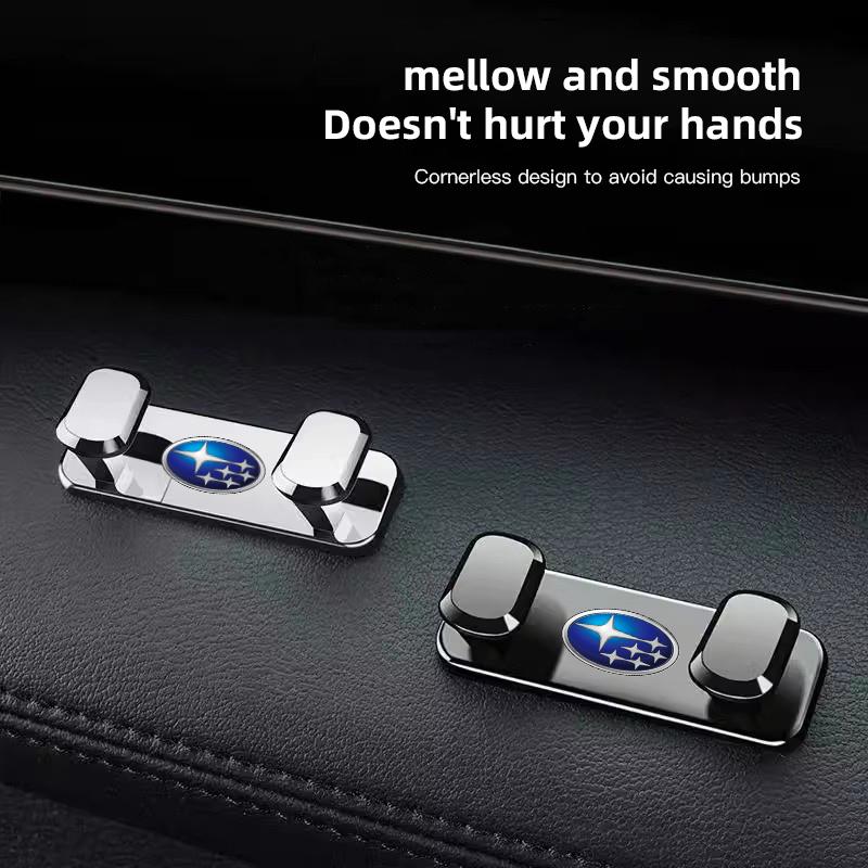 Car Logo Metal Hooks Organizer Mini Storage Hook Accessories For Subaru Impreza Legacy WRX 2006 Mpreza STI Forester BRZ Tribeca r4