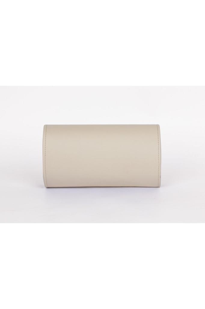 Women's Stylish and Useful Evening Dress Bag Cream Line Pattern Evening Dress Bag