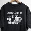 Винтажная футболка Generation X, черная, с коротким рукавом, все размеры от S до 5XL, унисекс